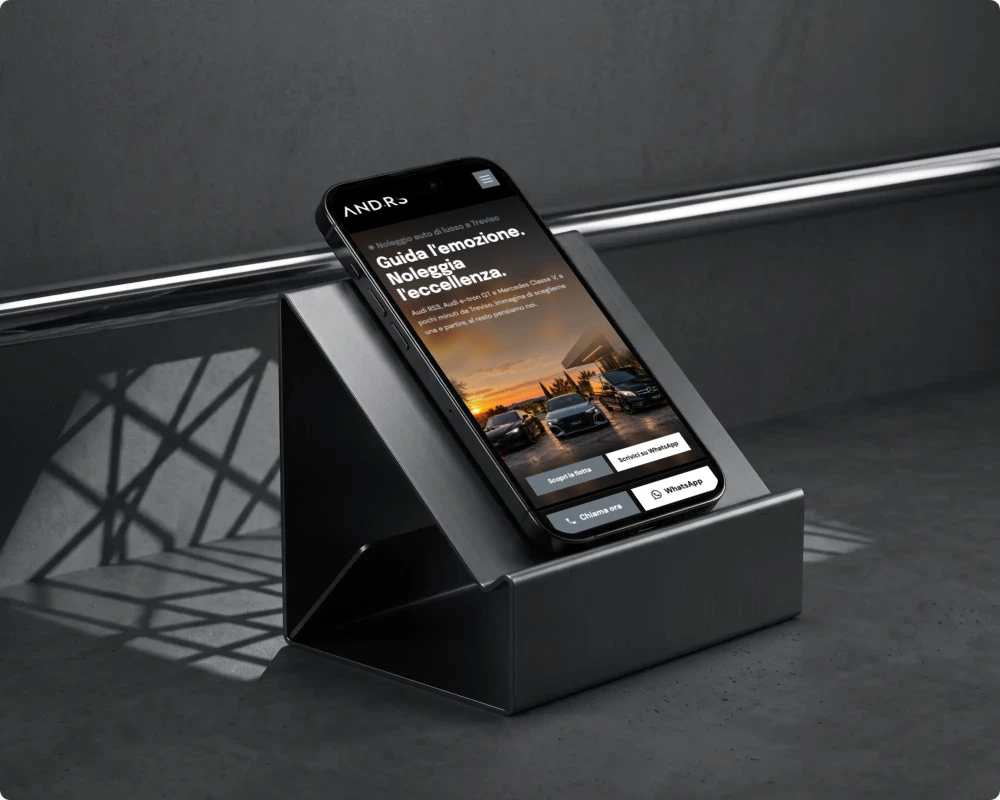 Il sito ANDRS presentato su smartphone.