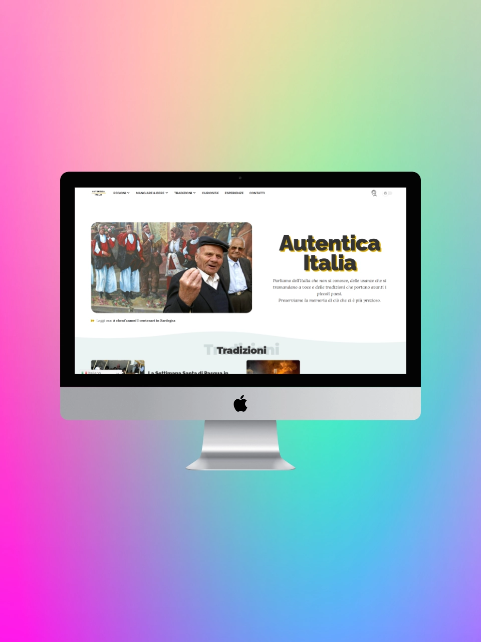 Autentica Italia — sito realizzato da Simone Serra