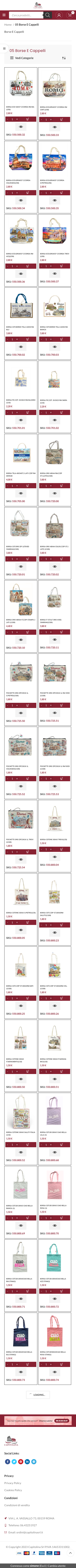 Catalogo mobile dopo il login, con prezzi e comandi per le quantità.