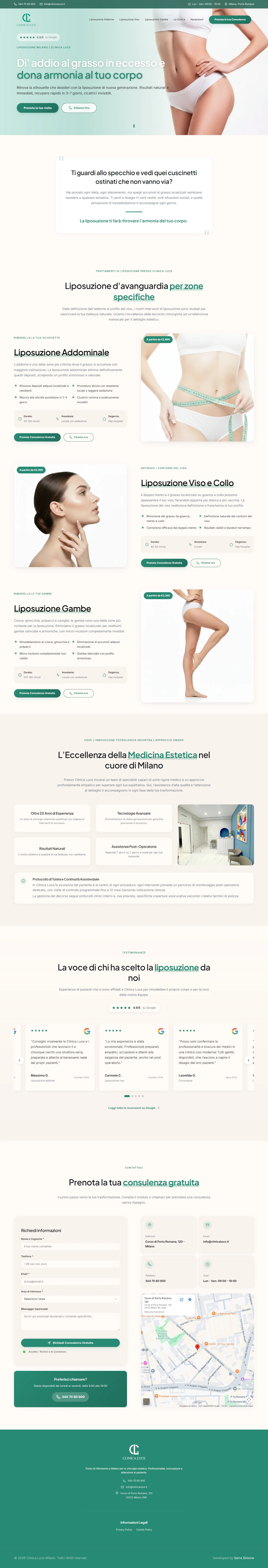 Clinica Luce — sito realizzato da Simone Serra