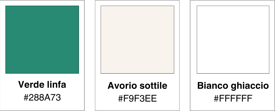 Palette colori del progetto clinica luce