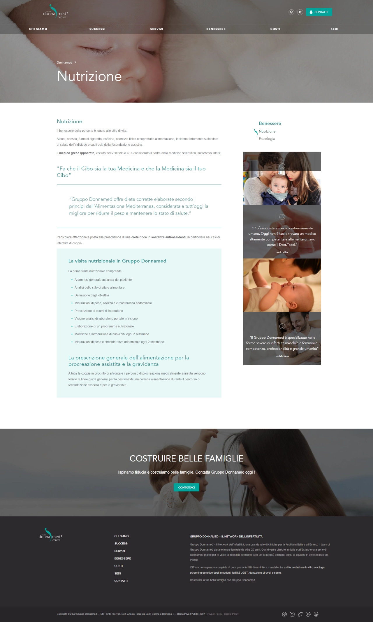 Layout responsive e versione mobile — Gruppo Donnamed, sito realizzato da Simone Serra