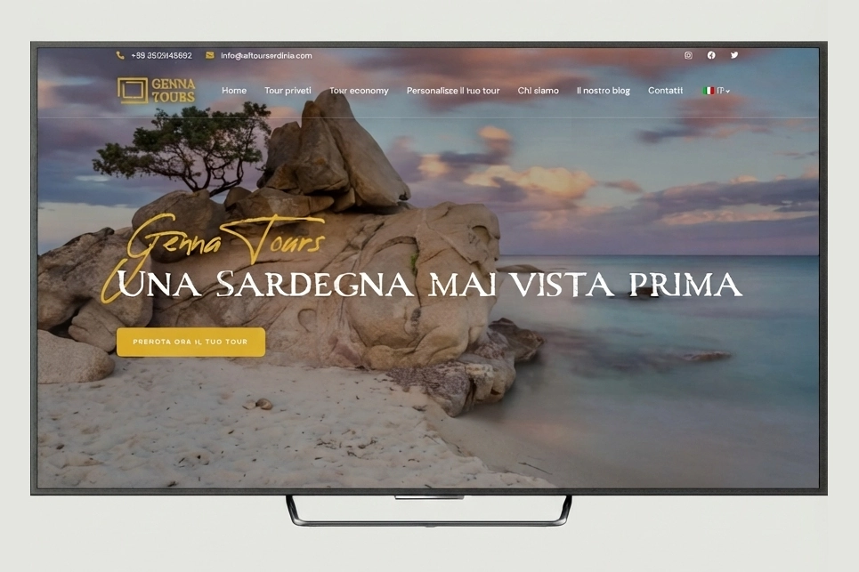 Progetto Genna Tours, sito per attività turistica in Sardegna