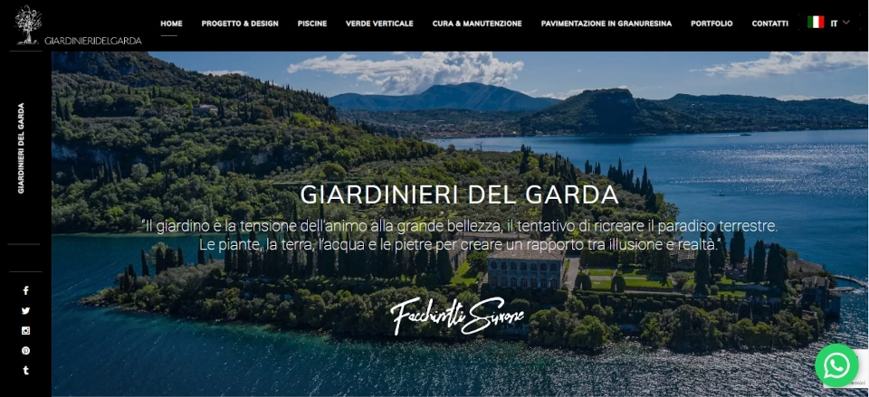 Sito per studio di progettazione giardini sul Lago di Garda — Giardinieri del Garda, sito realizzato da Simone Serra