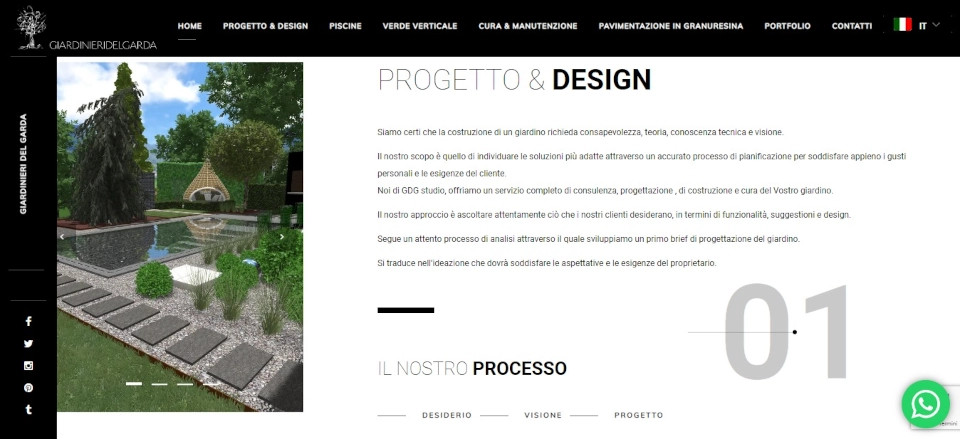 Design e identità visiva del progetto — Giardinieri del Garda, sito realizzato da Simone Serra