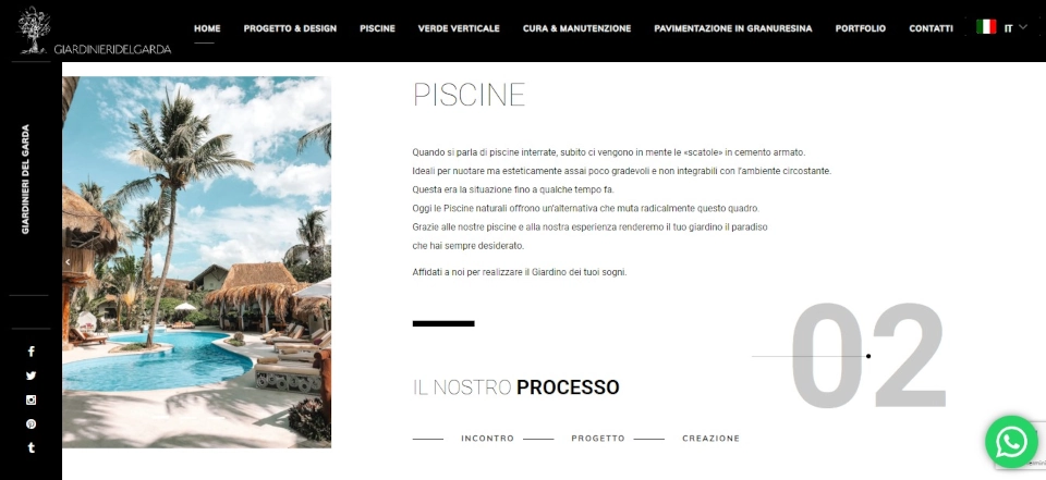 Esperienza utente e navigazione intuitiva — Giardinieri del Garda, sito realizzato da Simone Serra