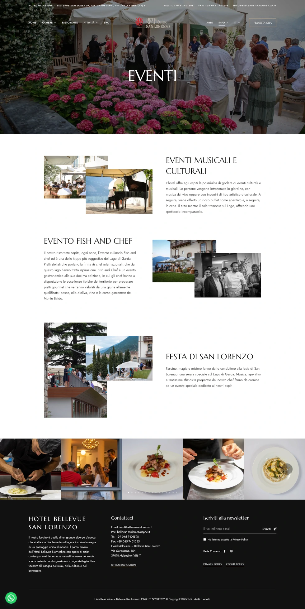 Struttura chiara e leggibile — Hotel Bellevue San Lorenzo, sito realizzato da Simone Serra