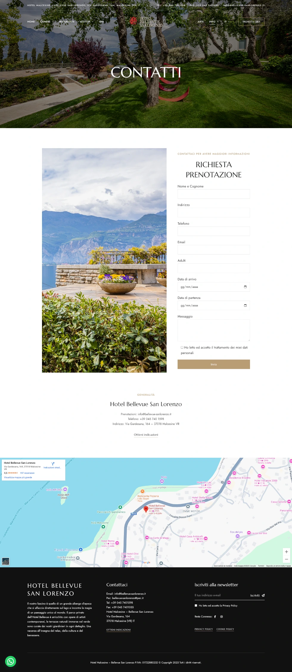 Design curato per la conversione — Hotel Bellevue San Lorenzo, sito realizzato da Simone Serra