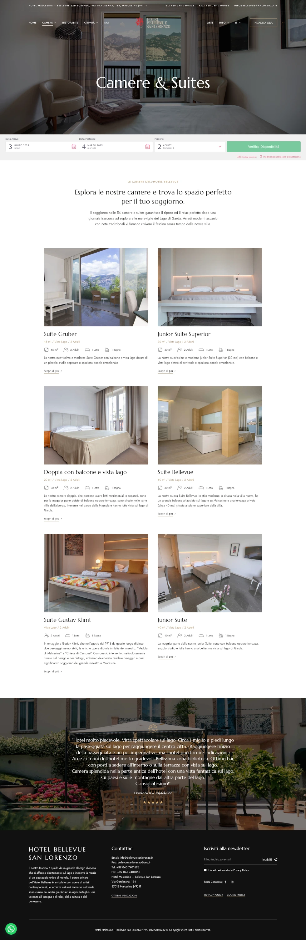 Design e identità visiva del progetto — Hotel Bellevue San Lorenzo, sito realizzato da Simone Serra