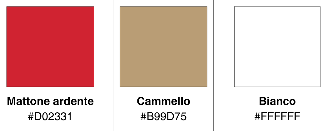 Palette colori del progetto hotel bellevue san lorenzo