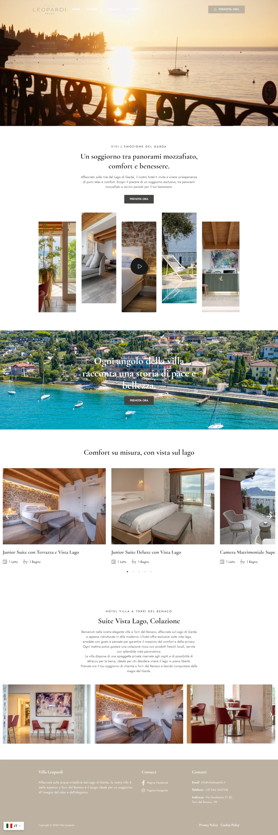 Hotel Villa Leopardi — sito realizzato da Simone Serra