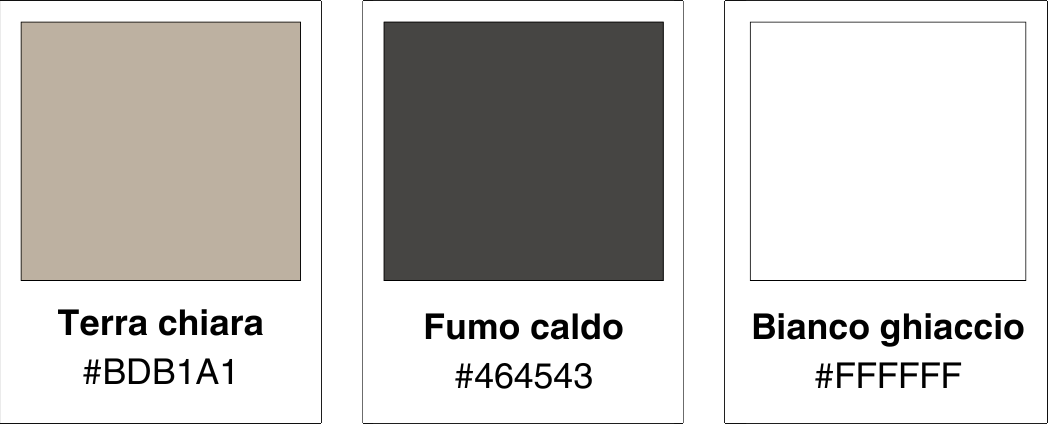 Palette colori del progetto hotel villa leopardi