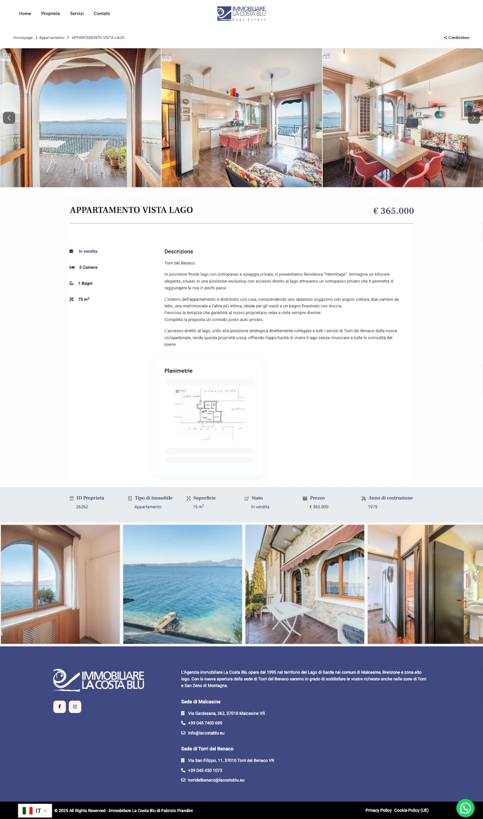 Design e identità visiva del progetto — Immobiliare la costa blu, sito realizzato da Simone Serra