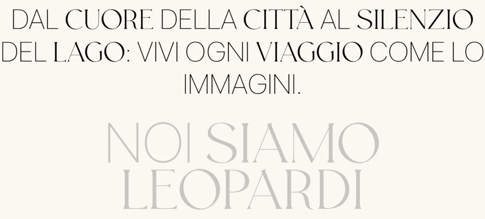 Sito Leopardi Hotels realizzato da Simone Serra, schermata 3