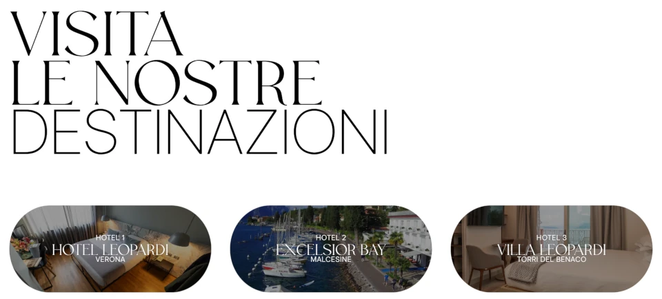 Sito Leopardi Hotels realizzato da Simone Serra, schermata 5