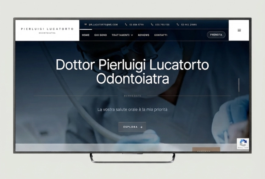 Sito del Dott. Pierluigi Lucatorto, esempio di progetto web del portfolio