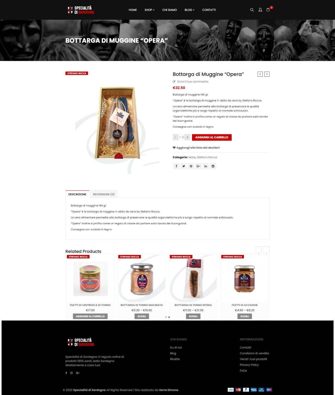 Layout responsive e versione mobile — Specialità di Sardegna, sito realizzato da Simone Serra