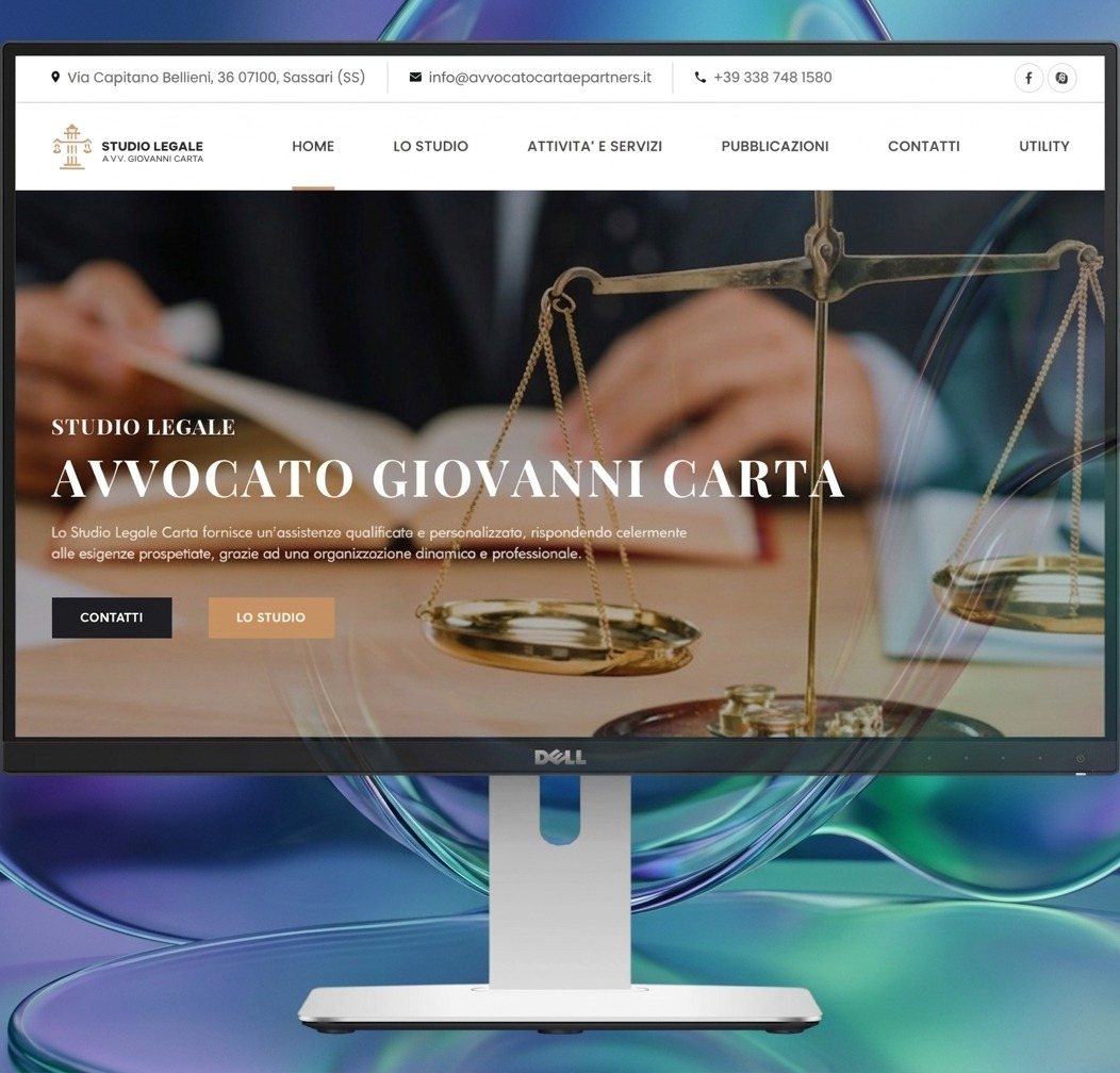 Layout responsive e versione mobile — Giovanni Carta, sito realizzato da Simone Serra
