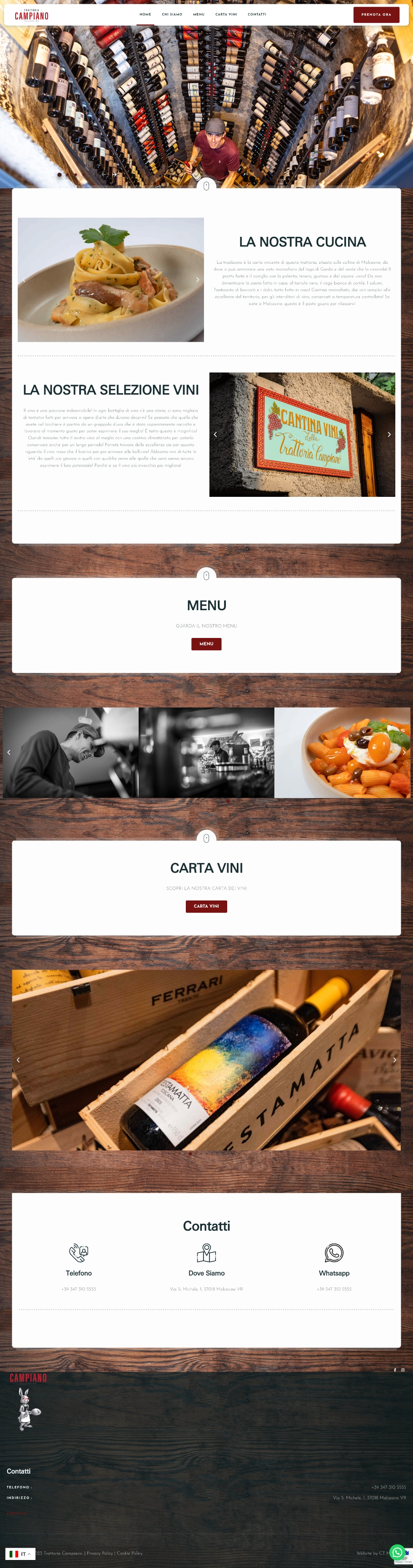Sito per trattoria sul Lago di Garda — Trattoria Campiano, sito realizzato da Simone Serra