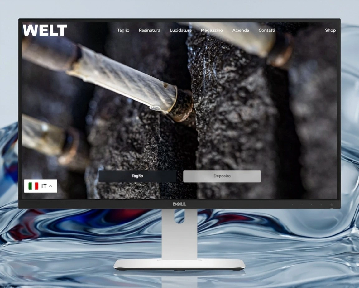 Layout responsive e versione mobile — Welt Graniti, sito realizzato da Simone Serra